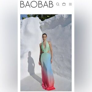 Baobab Collection Green Halter Resort Gown